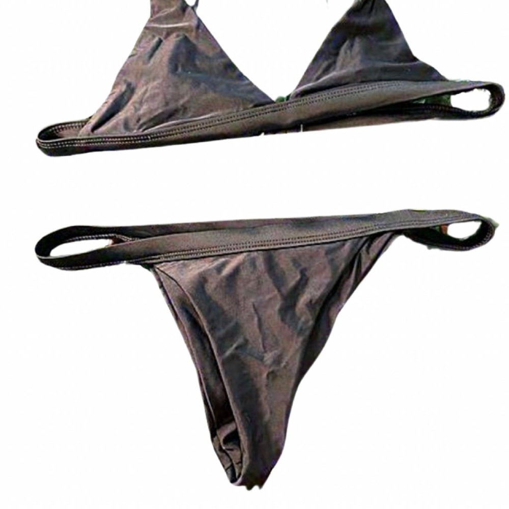 🌴Black Triangle Itty‎ Bitty Bikini🌴Medium 🏖️👙🌊⛱️